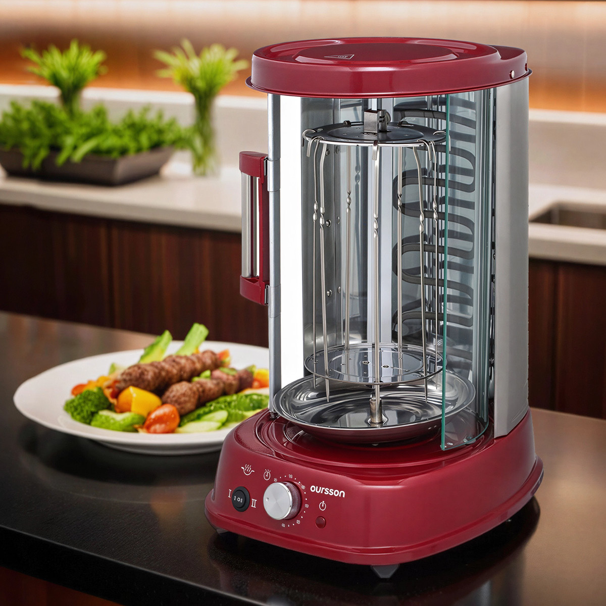 Вертикальная печь/Шашлычница Oursson VR1522B/DC